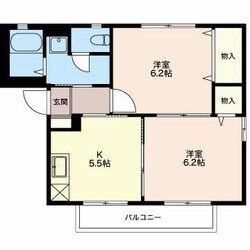 三日市駅 徒歩8分 1階の物件間取画像